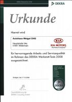Für unsere hervorragende Servicequalität sind wir bereits mehrfach von der Dekra ausgezeichnet worden.